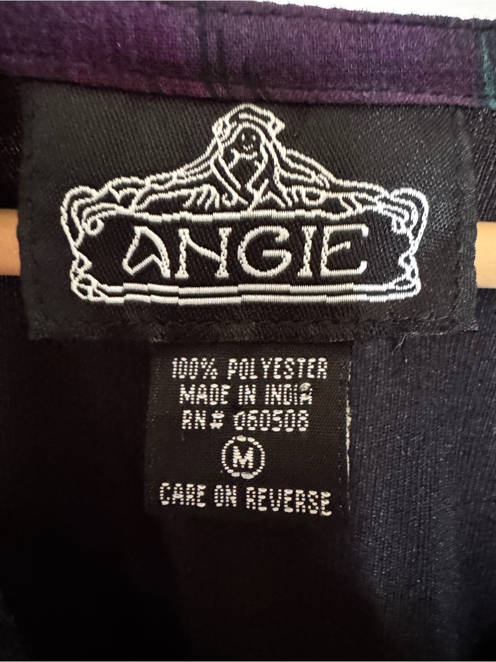 Angie Purple & Green Floral Lace Trim Dress | Size M - Picture 3 of 4
